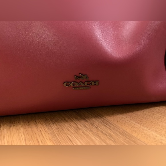 Pink Coach purse with small scarf - Picture 6 of 9